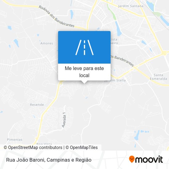 Rua João Baroni mapa