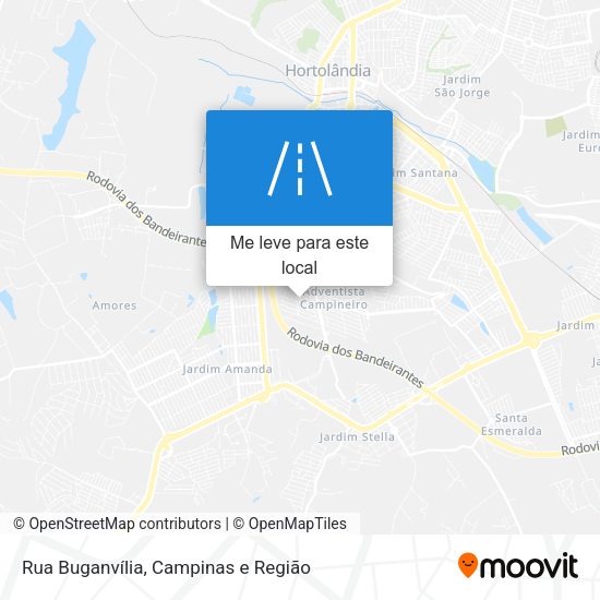 Rua Buganvília mapa