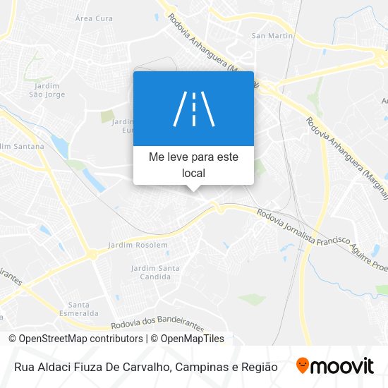 Rua Aldaci Fiuza De Carvalho mapa