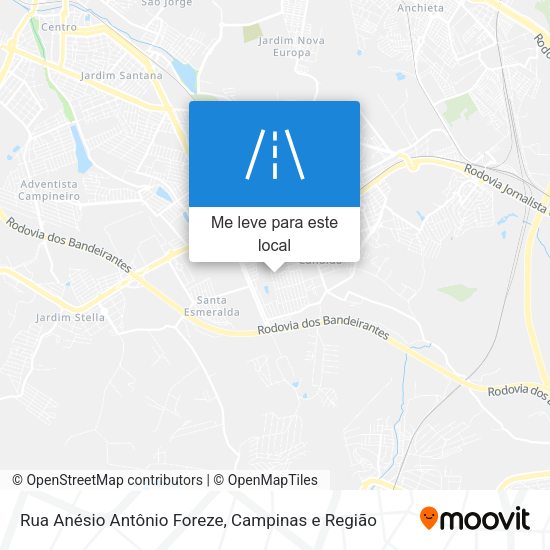 Rua Anésio Antônio Foreze mapa