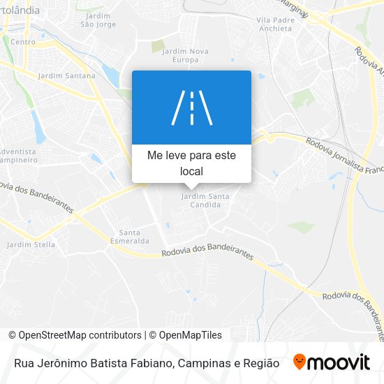 Rua Jerônimo Batista Fabiano mapa