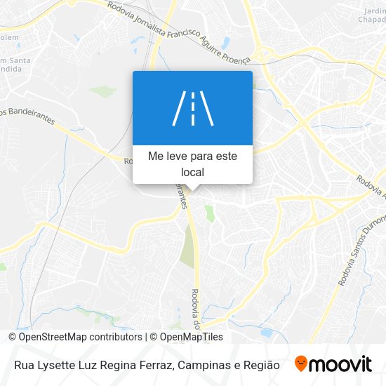 Rua Lysette Luz Regina Ferraz mapa