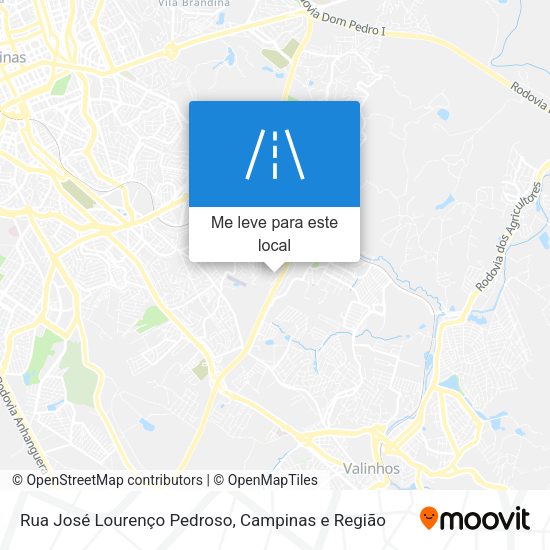 Rua José Lourenço Pedroso mapa