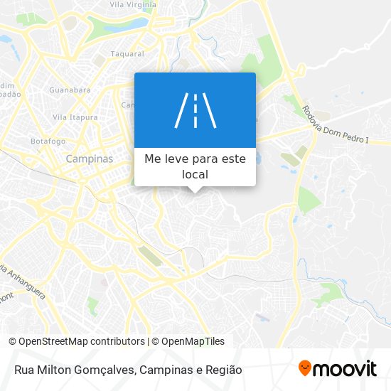 Rua Milton Gomçalves mapa