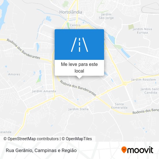 Rua Gerânio mapa