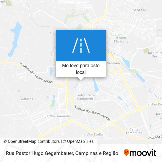 Rua Pastor Hugo Gegembauer mapa