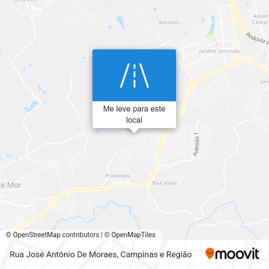 Rua José Antônio De Moraes mapa