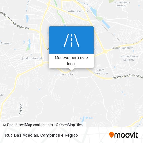 Rua Das Acácias mapa