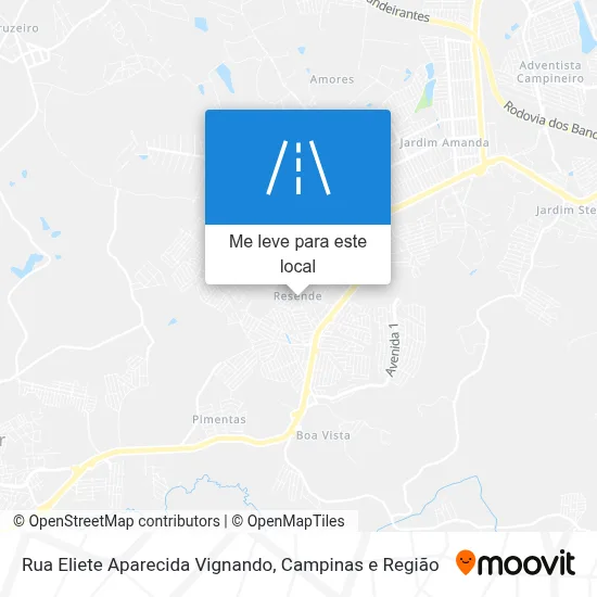 Rua Eliete Aparecida Vignando mapa