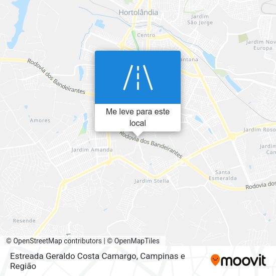Estreada Geraldo Costa Camargo mapa