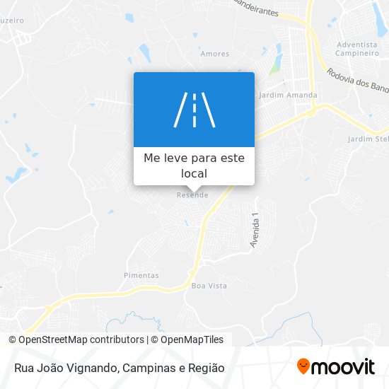 Rua João Vignando mapa