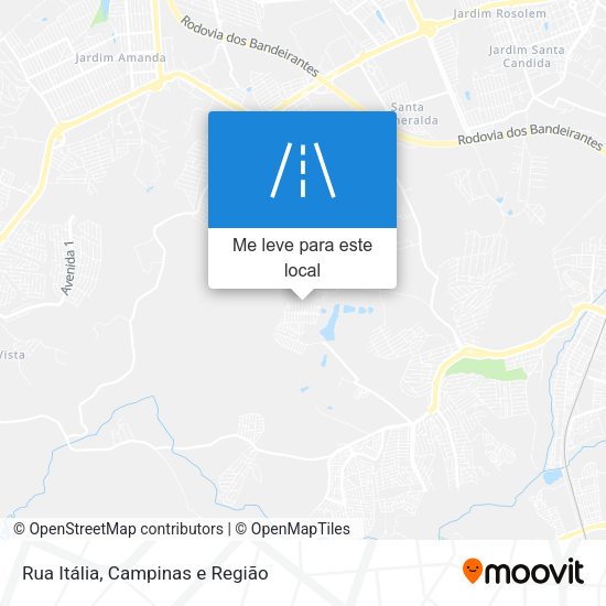 Rua Itália mapa