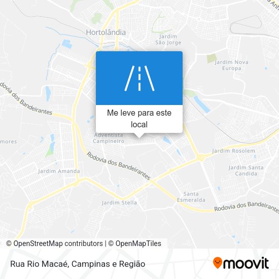 Rua Rio Macaé mapa