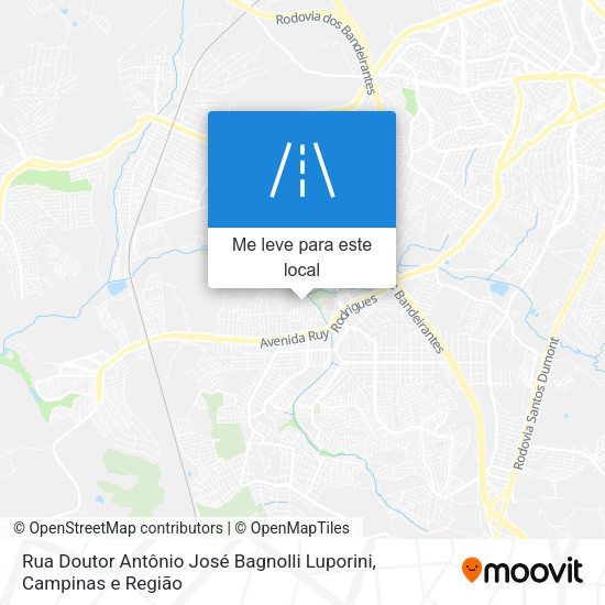 Rua Doutor Antônio José Bagnolli Luporini mapa
