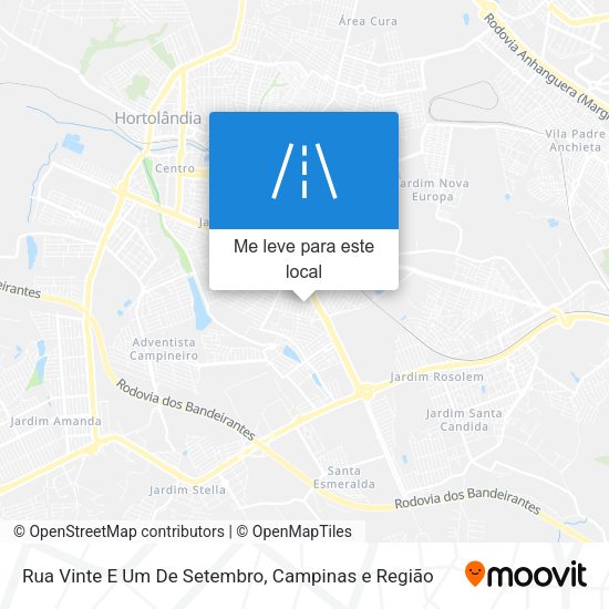 Rua Vinte E Um De Setembro mapa