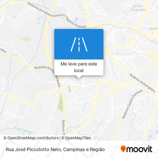 Rua José Piccolotto Neto mapa