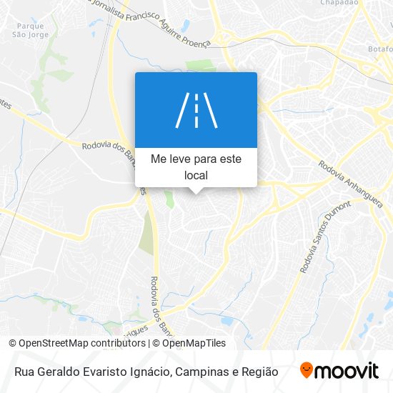 Rua Geraldo Evaristo Ignácio mapa