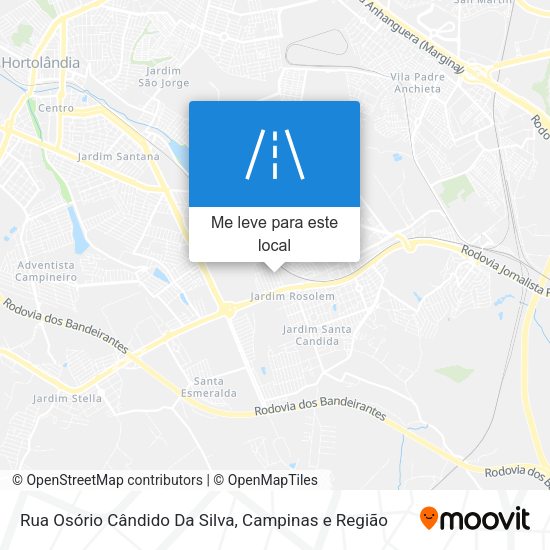 Rua Osório Cândido Da Silva mapa