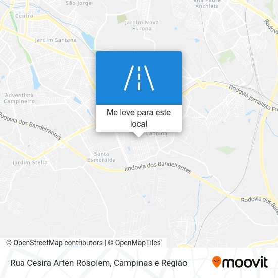 Rua Cesira Arten Rosolem mapa