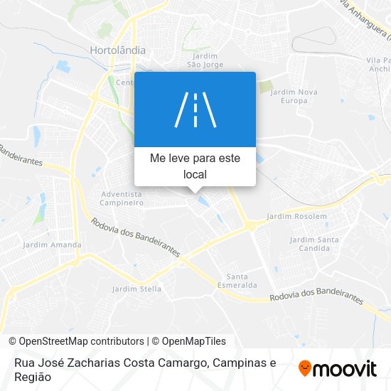 Rua José Zacharias Costa Camargo mapa