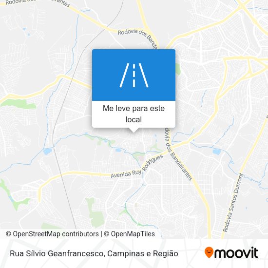 Rua Sílvio Geanfrancesco mapa