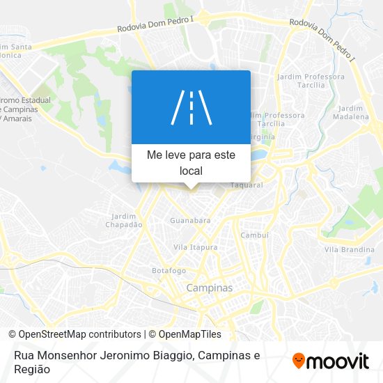 Rua Monsenhor Jeronimo Biaggio mapa