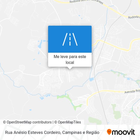 Rua Anésio Esteves Cordeiro mapa