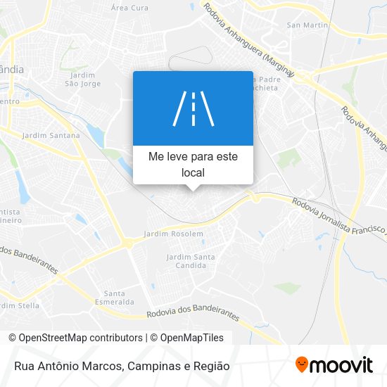 Rua Antônio Marcos mapa