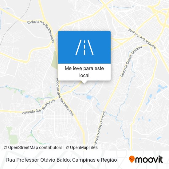 Rua Professor Otávio Baldo mapa