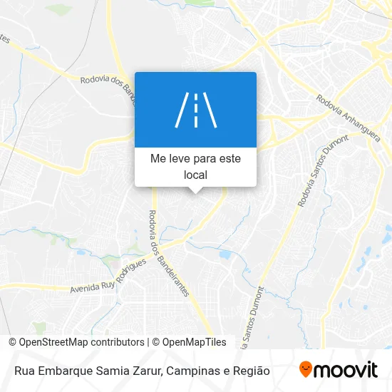 Rua Embarque Samia Zarur mapa