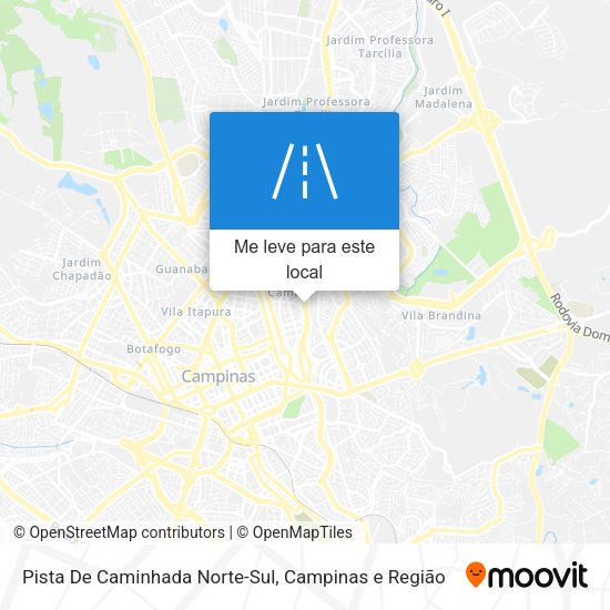 Pista De Caminhada Norte-Sul mapa