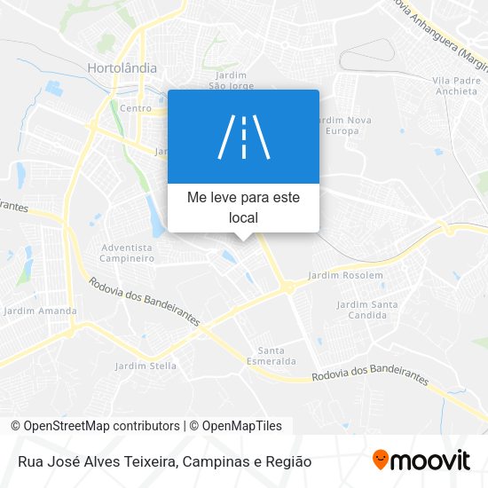 Rua José Alves Teixeira mapa