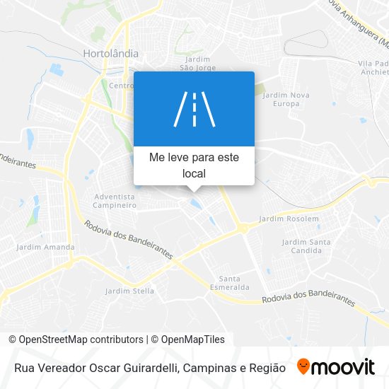 Rua Vereador Oscar Guirardelli mapa