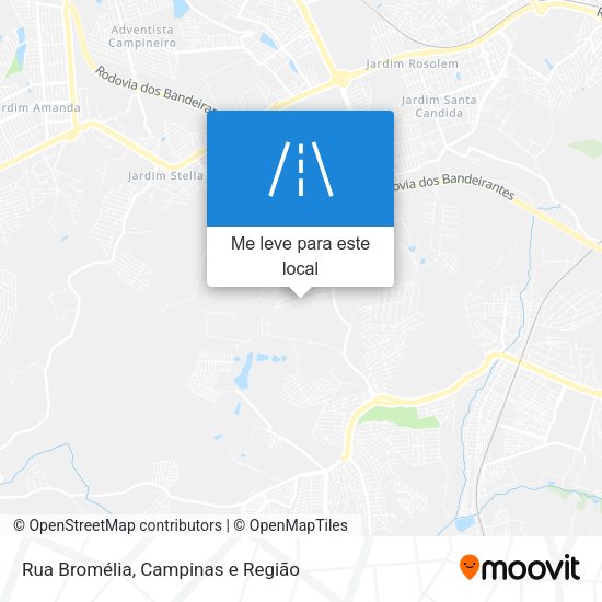 Rua Bromélia mapa