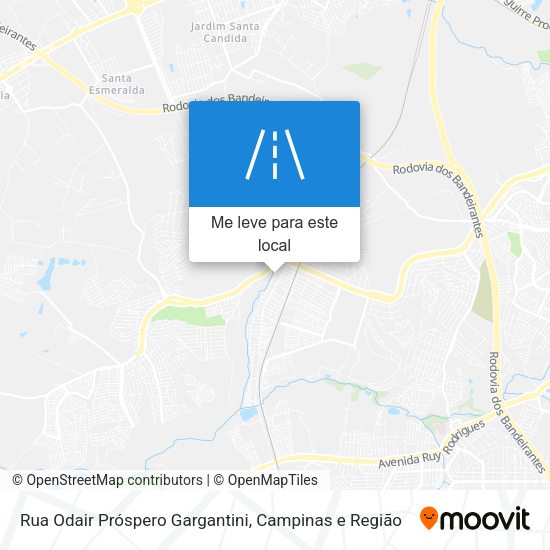 Rua Odair Próspero Gargantini mapa