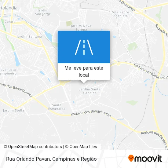 Rua Orlando Pavan mapa