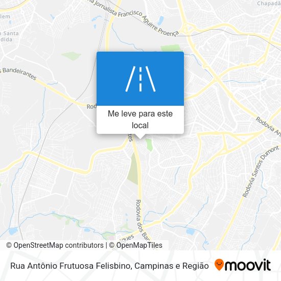 Rua Antônio Frutuosa Felisbino mapa