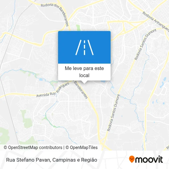 Rua Stefano Pavan mapa