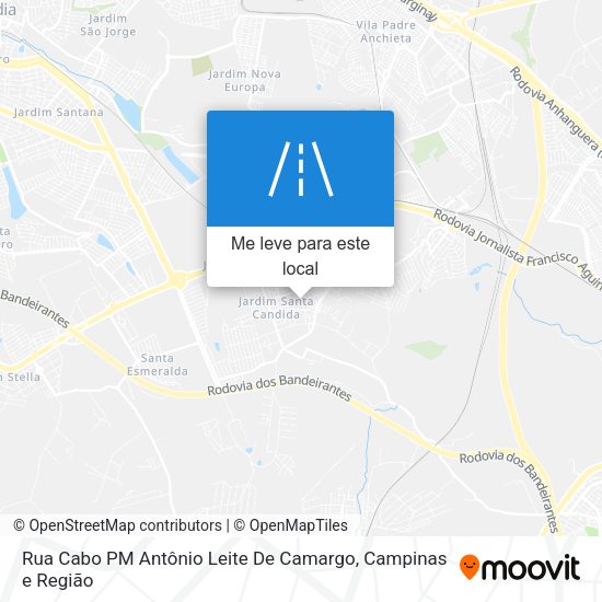 Rua Cabo PM Antônio Leite De Camargo mapa