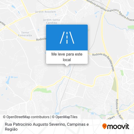 Rua Patrocínio Augusto Severino mapa