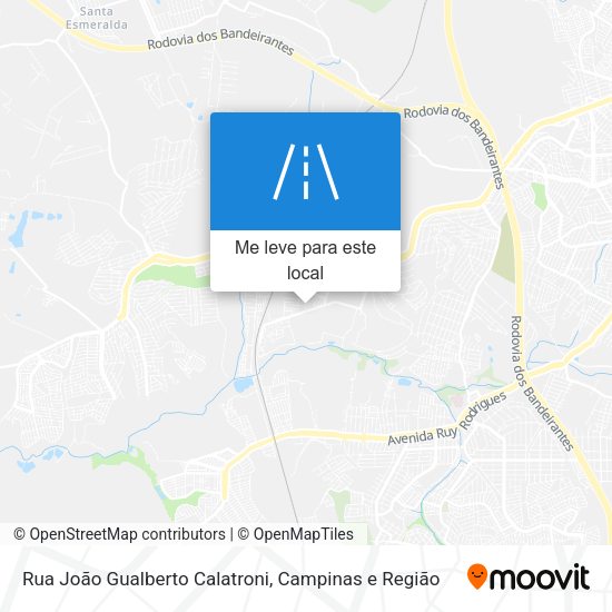 Rua João Gualberto Calatroni mapa