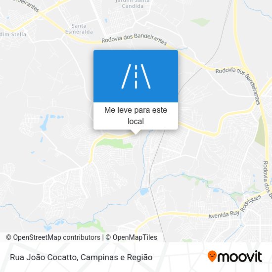 Rua João Cocatto mapa