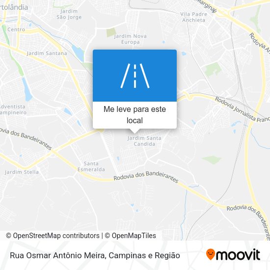 Rua Osmar Antônio Meira mapa