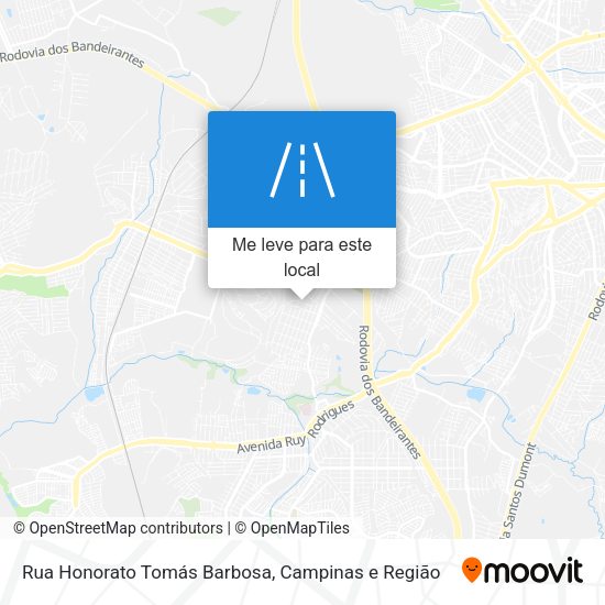 Rua Honorato Tomás Barbosa mapa