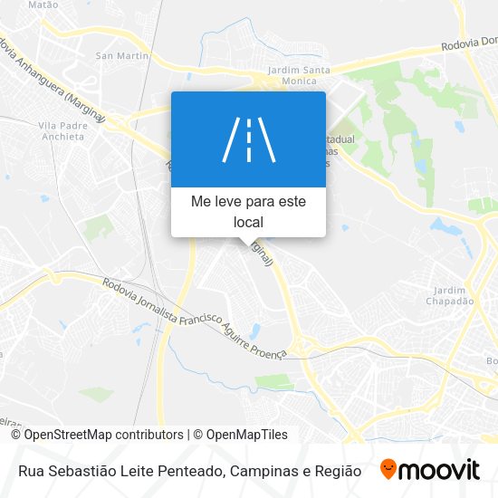 Rua Sebastião Leite Penteado mapa