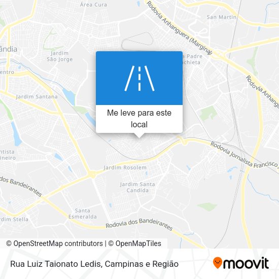 Rua Luiz Taionato Ledis mapa