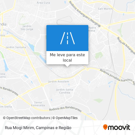 Rua Mogi Mirim mapa