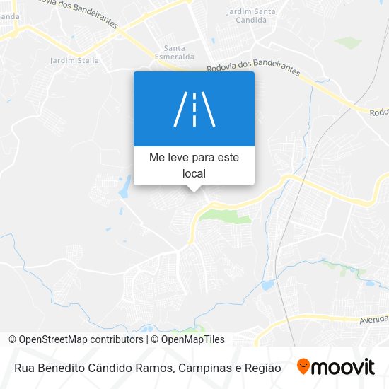 Rua Benedito Cândido Ramos mapa