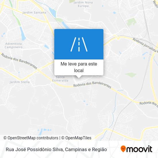 Rua José Possidônio Silva mapa