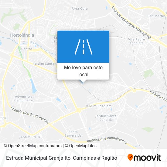 Estrada Municipal Granja Ito mapa